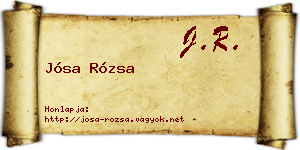 Jósa Rózsa névjegykártya