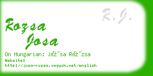 rozsa josa business card